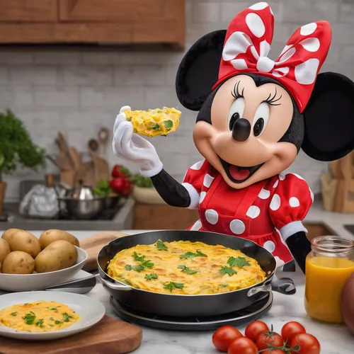 micky mouse,mickey mouse,mickey,mickey mause,minnie mouse,tomato omelette,omelet,omelette,minnie,shanghai disney,omlette,scrambled eggs,cast iron skillet,tokyo disneyland,euro disney,disney,disney rose,walt disney world,frittata,walt disney,Photography,General,Natural