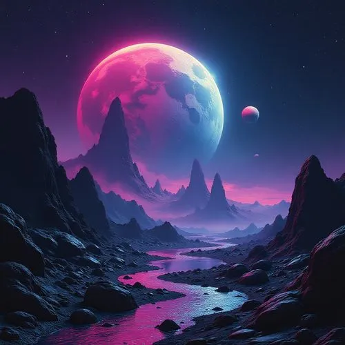 lunar landscape,alien planet,moonscape,purple landscape,alien world,moonscapes