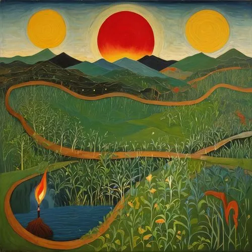 khokhloma painting,pachamama,rice fields,oaxtepec,fruit fields,ricefield,ricefields,huichol,rice terrace,the rice field,rural landscape,yamada's rice fields,paisaje,zapotec,botero,rice field,river landscape,farm landscape,3-fold sun,sundiata,Art,Artistic Painting,Artistic Painting 28