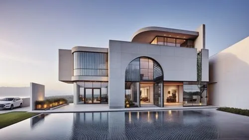 Write the word 'Amazing' with about 9 people on a bus to make it look fun and lively.,a beautiful white modern house with an amazing pool,modern house,modern architecture,luxury home,fresnaye,baladiya