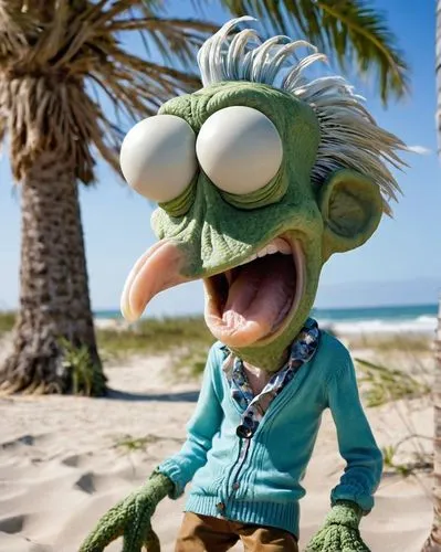 pubg mascot,muppet,coastlien,chowder,the beach pearl,the muppets,head stuck in the sand,singing sand,kermit,cute cartoon character,wind-up toy,fgoblin,cgi,albert einstein,thatch,bob,knuffig,kermit the frog,johnny jump up,peter,Conceptual Art,Graffiti Art,Graffiti Art 03