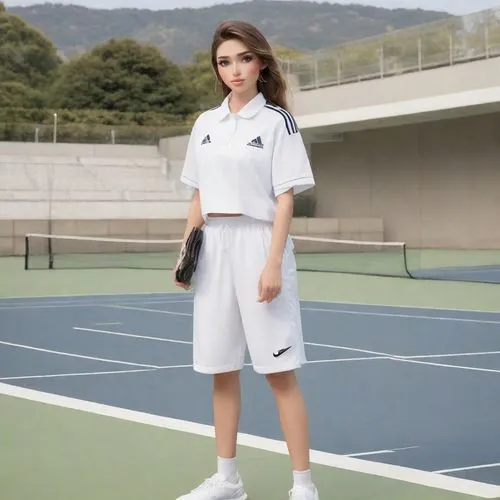 young woman in white sports dress standing on tennis court,tennis coach,tennis,tennis lesson,tennis court,sports girl,teamtennis