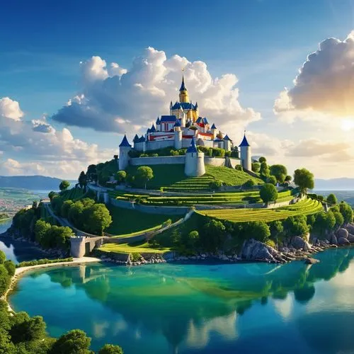 fairytale castle,fairy tale castle,fantasy world,disney castle,gold castle,cartoon video game background,Photography,General,Realistic