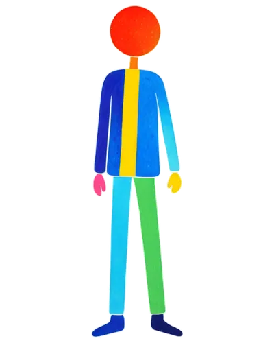 Stick figure, simple outline, white background, transparent PNG, minimalist design, bold lines, bright colors, cartoonish style, front view, centered composition, soft focus, natural light.,lightman,a