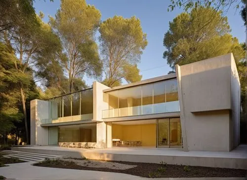 In a spacious masterful study, a minimalist house with a minimalist style exudes relaxation and beauty. The facade of the house is adorned with intricate concrete facades and plush carpet, with polish