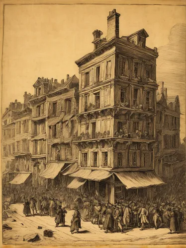 street scene,citta alta in bergamo,barberini,july 1888,tenement,lithograph,19th century,balmoral hotel,bellini,piazza di spagna,palazzo barberini,grand hotel,genoa,palazzo poli,passeig de gracia,hotel de cluny,amaretti di saronno,cordwainer,waterloo plein,fruit market,Art,Classical Oil Painting,Classical Oil Painting 08