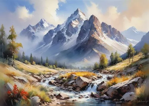 mountain landscape,mountain scene,mountainous landscape,alpine landscape,landscape background,autumn mountains,salt meadow landscape,mountain stream,mountains,mountain range,world digital painting,mountain tundra,landscape mountains alps,mountain valleys,nature landscape,paisaje,mountain pasture,mountain river,the landscape of the mountains,mountain spring