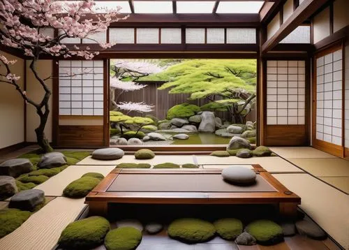 japanese-style room,ryokan,japanese zen garden,zen garden,ryokans,japan garden,kyoto,tea ceremony,japanese garden,tatami,zen,japanese garden ornament,dojo,japanese tea,japanese art,japanese sakura background,bonsai,kaiseki,chanoyu,background with stones,Illustration,Black and White,Black and White 09