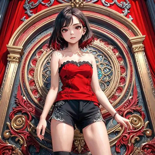 red background,on a red background,red skirt,red tunic,portrait background,rosa ' amber cover,poppy red,bright red,lady in red,red summer,crimson,queen of hearts,man in red dress,red riding hood,persona,ruby red,diamond red,red heart,torii,red,Anime,Anime,General