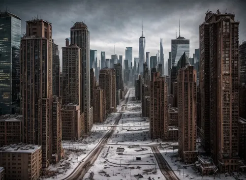 dubai marina,dystopian,metropolis,black city,destroyed city,dubai,chicago,post-apocalyptic landscape,high-rises,post apocalyptic,high rises,urbanization,tall buildings,urban towers,fantasy city,chicago skyline,city scape,cityscape,city blocks,dystopia