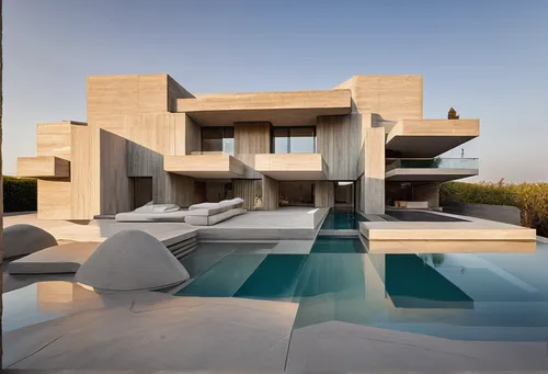 concrete glass garden pool people glass sunlight bright cars windows woodpanelling,dunes house,modern house,modern architecture,cubic house,cube house,pool house,luxury property,beach house,beautiful 