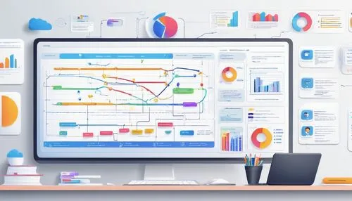 Domain Driven Design, complete software architecture, online course, instructor, whiteboard, colorful markers, formal attire, suit and tie, mature professor, experienced, enthusiastic, explaining comp