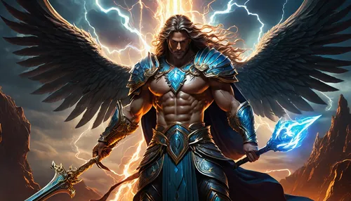 archangel,the archangel,uriel,death angel,heroic fantasy,angelology,dark angel,angel of death,daemon,god of thunder,cleanup,fantasy art,zeus,poseidon god face,alaunt,fantasy warrior,garuda,argus,griffin,diablo,Art,Classical Oil Painting,Classical Oil Painting 33