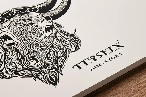 Craft a sophisticated and luxurious bull logo for a high-end brand.,tribal bull,trioceros,taurus,bison,the zodiac sign taurus,horoscope taurus,tyrolean gray cattle,triceratops,oryx,texas longhorn,cow 