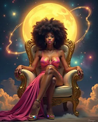 oshun,afrocentric,afrocentrism,afro american girls,black woman,african american woman,Illustration,Retro,Retro 01