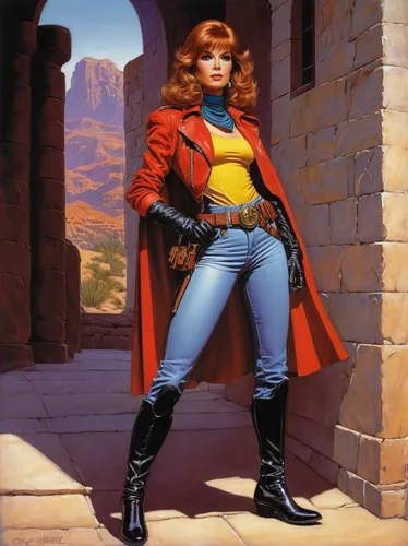 cavalier,fantasy woman,asuka langley soryu,retro woman,ronda,matador,maureen o'hara - female,red cape,firestar,ranger,femme fatale,red super hero,tura satana,captain marvel,el capitan,retro women,fantasia,retro girl,female doctor,super heroine,Illustration,American Style,American Style 07