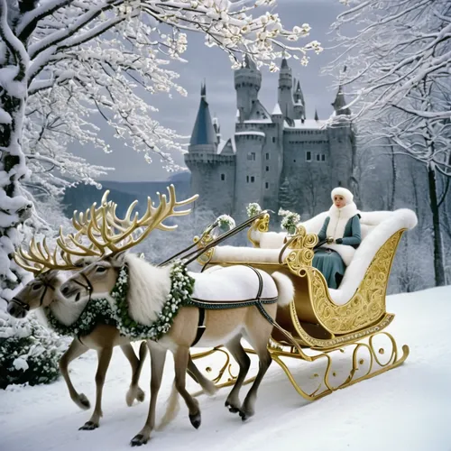 sleigh with reindeer,sleigh ride,santa claus with reindeer,santa sleigh,sleigh,reindeer from santa claus,christmas sled,santa claus train,elves flight,father christmas,vintage christmas,the snow queen,st claus,christmas caravan,father frost,rudolf,saint nicholas' day,rudolph,christmas retro car,christmas car,Photography,Black and white photography,Black and White Photography 10