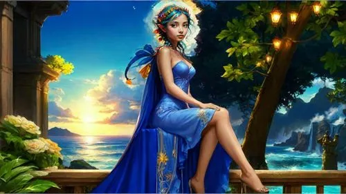 blue enchantress,radha,mermaid background,arundhati,fantasy picture,fantasia