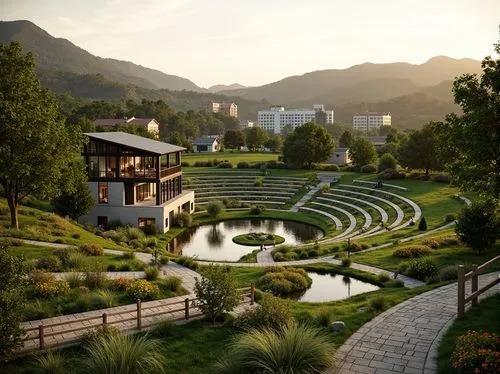 tulou,sake gardens,japanese zen garden,labyrinths,zen garden,korean folk village,hyang garden,landscaped,hushan,japanese garden,ecovillage,nature garden,gardens,japan garden,amphitheater,open air theatre,south korea,ecoterra,ecovillages,ooty