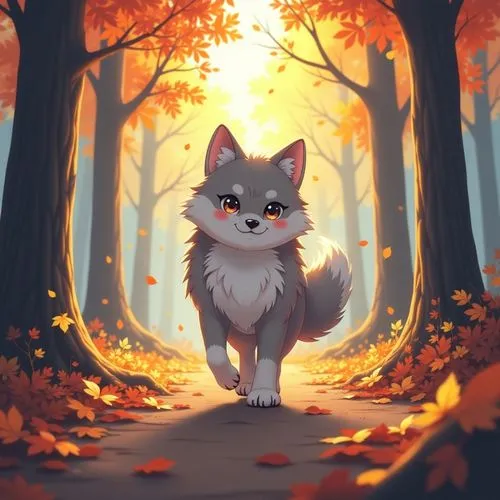 autumn background,autumn walk,leafstar,autumn theme,adorable fox,cute fox