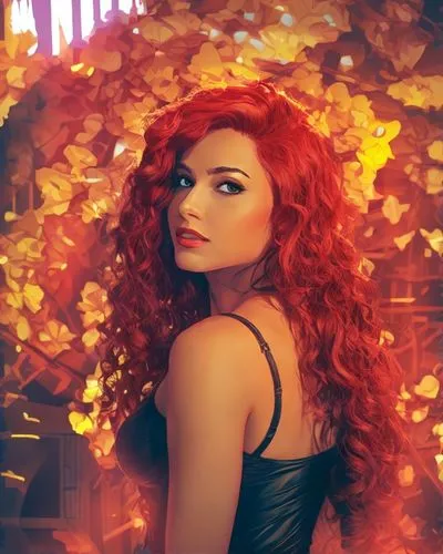 MARVEL COMICS, contrast 100,clary,redhair,red-haired,red hair,rosa ' amber cover,starfire,red head,poison ivy,fiery,merida,transistor,autumn background,toni,maci,femme fatale,portrait background,eva,f