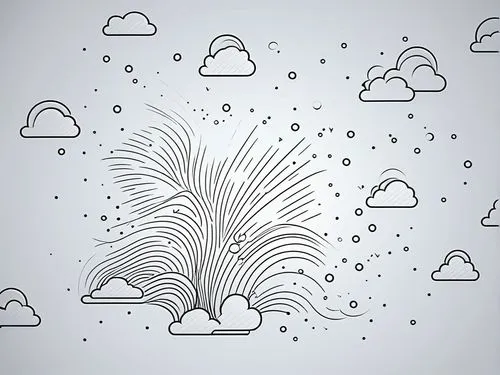 fireworks exploding in the sky with clouds and stars,background vector,gray icon vectors,weather icon,cloud play,mobile video game vector background,cloudbursts,Illustration,Black and White,Black and 