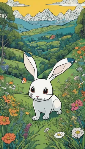 bunny on flower,hare trail,hare of patagonia,studio ghibli,little rabbit,field hare,wild rabbit in clover field,little bunny,bunny,springtime background,gray hare,white bunny,white rabbit,hare field,easter background,rabbit,rainbow rabbit,flower animal,rabbits and hares,rabbit pulling carrot,Illustration,Black and White,Black and White 20