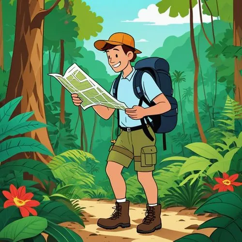 backpacker,ecotourist,hiker,backpacking,venturer,to explore,backpackers,adventurer,explorer,tourist,expeditions,turista,explorers,ecotourists,touristed,scoutmaster,cartoon forest,traveler,letterboxing,paleontologist,Illustration,Children,Children 02