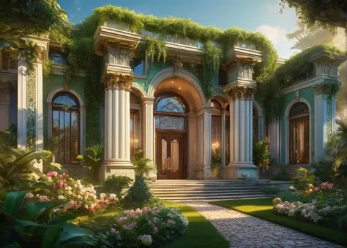 arcadia,palaces,parnassus,artemis temple,marble palace,palladianism,oasis,europe palace,bahai,gardenias,water palace,panagora,paradisus,dandelion hall,merida,gardens,ritzau,jardiniere,vizcaya,giardino,Conceptual Art,Fantasy,Fantasy 05