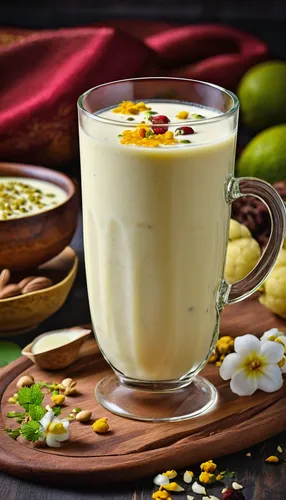 केवड़ा ठंडाई with beautiful presenation,sheer khurma,mango pudding,passion fruit daiquiri,kheer,passion fruit juice,lassi,zabaione,hyderabadi haleem,kadhi,corn chowder,mystic light food photography,ra