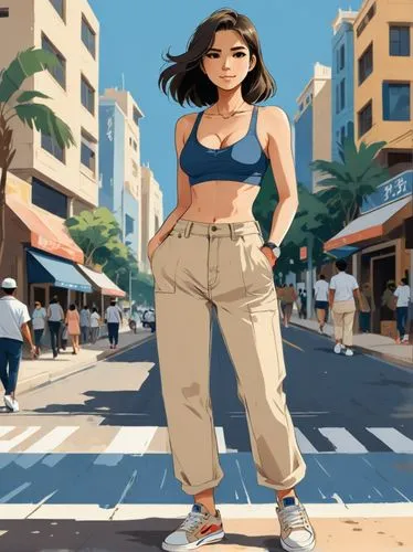 waikiki,summer clothing,honolulu,street shot,woman walking,street fashion,walk,fashion vector,shopping icon,walking,anime japanese clothing,tifa,walkin,retro girl,jogger,ipanema,fashionable girl,digital painting,a pedestrian,world digital painting,Illustration,Japanese style,Japanese Style 06