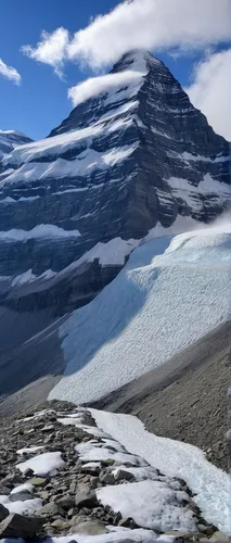 The slopes of Mount Robson on the final approach to Berg Lake.,gorner glacier,glacial landform,view of the glacier,glacial melt,entrance glacier,icefield parkway,kirkjufell,the glacier,breithorn,glaci