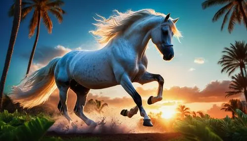 unicorn background,arabian horse,pegasys,arabian horses,a white horse,equidae,colorful horse,pegasi,equine,dream horse,horseland,licorne,pegaso,derivable,equines,landscape background,belgian horse,albino horse,lipizzan,cheval,Photography,General,Fantasy