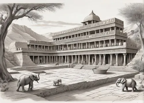 gurukul,anantara,guruvayur,travancore,elephant camp,agraharam,ashram,ahwahnee,panchatantra,orchha,amarkantak,vidyapith,chhatrapati,durbar,viharas,vrindavana,shambhala,nalanda,mandalay,chanderi,Illustration,Black and White,Black and White 30