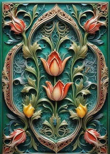 art nouveau frame,wall panel,floral ornament,patterned wood decoration,art nouveau frames,art deco border,Illustration,Realistic Fantasy,Realistic Fantasy 43