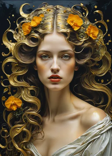 gold filigree,gold yellow rose,golden flowers,golden wreath,yellow rose,mystical portrait of a girl,gold foil mermaid,yellow rose background,golden haired,dryad,golden crown,yellow petals,faery,gold flower,yellow roses,fantasy art,gold foil art,fantasy portrait,yellow orange rose,elven flower,Photography,Documentary Photography,Documentary Photography 08