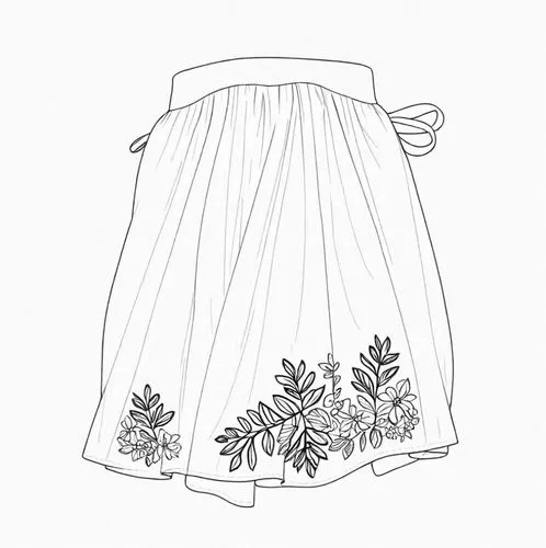 crinoline,petticoat,petticoats,hemline,crinolines,tulle,ballgown,skirted,feverfew,peignoir,skirts,bloomers,hemlines,bag of gypsophila,floral skirt,botanical line art,pinafore,culottes,alyssum,skirt,Design Sketch,Design Sketch,Detailed Outline