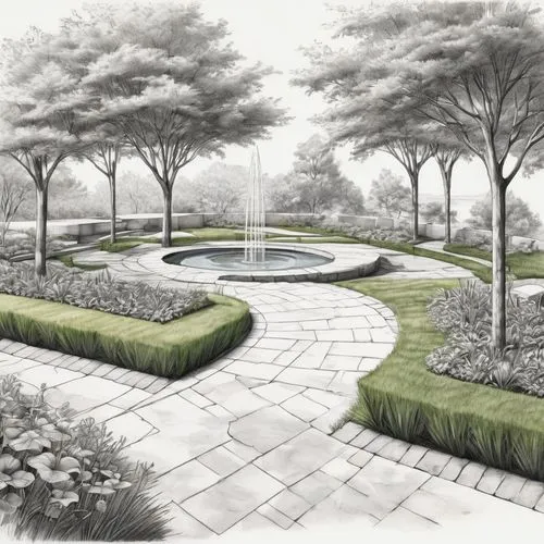 landscape designers sydney,landscape design sydney,landscape plan,landscaped,garden design sydney,renderings,garden elevation,xeriscaping,flower borders,decorative fountains,landscapist,hovnanian,gardens,water feature,ornamental shrubs,landscaping,3d rendering,garden of the fountain,lafayette park,flowerbeds,Illustration,Black and White,Black and White 30