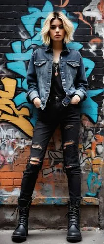 jeans background,denim background,brick wall background,jahan,denim,leather jacket,grunge,mija,alleyways,denims,androgyny,alleys,androgynous,soho,pleather,ripped jeans,denim jeans,woman in menswear,jeans,jojo,Illustration,Realistic Fantasy,Realistic Fantasy 23