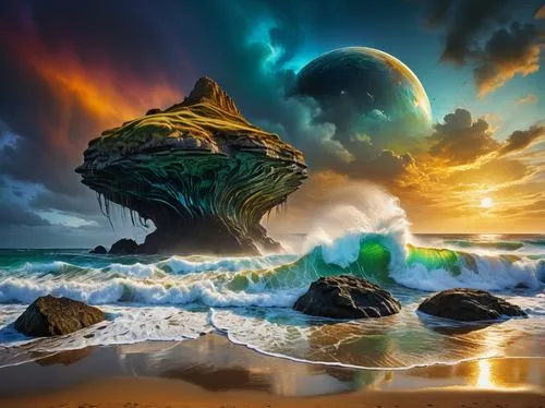 fantasy landscape,fantasy picture,fantasy art,sea landscape,seascape,sea fantasy,Photography,General,Fantasy