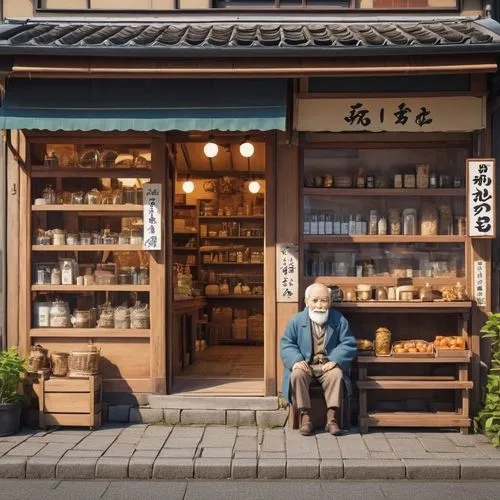 soap shop,apothecary,village shop,convenience store,shopkeeper,kitchen shop,violet evergarden,store front,gold shop,japanese tea,junshan yinzhen,studio ghibli,pharmacy,japanese items,craftsman,watercolor shops,watercolor tea shop,storefront,merchant,wooden mannequin,Photography,General,Realistic