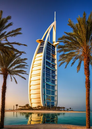 View this piece of fine art photography titled Burj Al Arab Reflections by Gunarto Song,burj al arab,united arab emirates,largest hotel in dubai,jumeirah,jumeirah beach hotel,uae,dubai,al arab,madinat