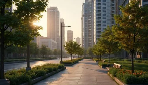 songdo,yeouido,pudong,xujiahui,urban park,streamwood,shenyang,tree-lined avenue,central park,urban landscape,changzhou,city highway,tianjin,lujiazui,greenway,wanxiang,chengdu,sathon,kunshan,biopolis,Photography,General,Realistic