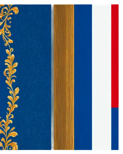 French wallpaper, national flag pattern, vertical tricolor design, blue white red stripes, subtle texture, elegant font, golden frame, ornate details, soft focus, 3/4 composition, warm lighting.,there