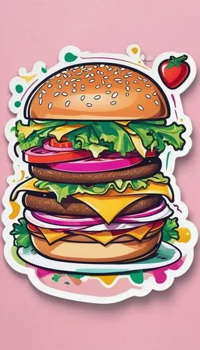 burger pattern,clipart sticker,burger emoticon,newburger,burguer,sticker,Unique,Design,Sticker