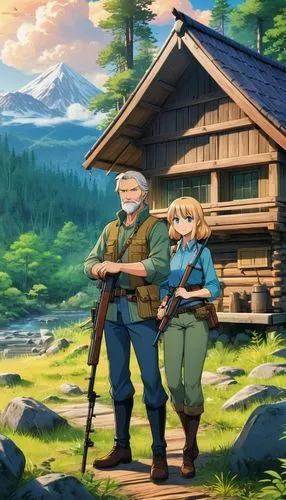 darjeeling,cloudcroft,meteora,old couple,butka,fieldsmen,kamille,woodlanders,kalinka,heidi country,fishing classes,klain,adventurers,kaitos,townsfolk,flyfishers,konovalovas,eskimos,nordics,bavarian swabia,Illustration,Japanese style,Japanese Style 03