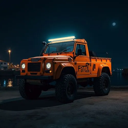 unimog,uaz,defender,night shot,bronco,kamaz,Illustration,Japanese style,Japanese Style 09