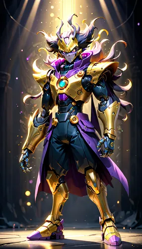 gold and purple,purple and gold,golden mask,thanos,gold mask,emperor,dark blue and gold,pharaoh,high priest,yi sun sin,golden crown,ora,cynosbatos,monsoon banner,gold wall,iron mask hero,gold crown,rein,galiot,magus,Anime,Anime,Cartoon