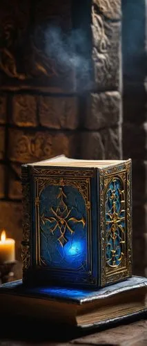 spellbook,magic grimoire,magic book,prayer book,cauldron,blue lamp,book wallpaper,tealight,card box,grimoire,codices,illuminated lantern,incense with stand,a candle,prayerbook,seregil,constellation pyxis,antiquarian,ravenclaw,tea candle,Photography,Fashion Photography,Fashion Photography 14