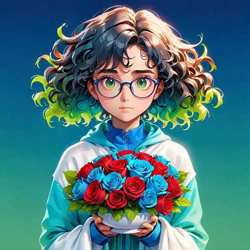 ritsuko,michiru,holding flowers,saionji,zinnia,carnations,Anime,Anime,General